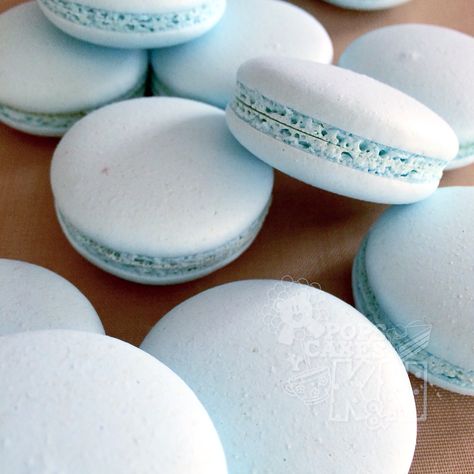 Pastel, Macaroons, White Macaroons, Pastel Macarons, Edible Rice Paper, Blue French, Paper Place, Ground Almonds, French Macarons