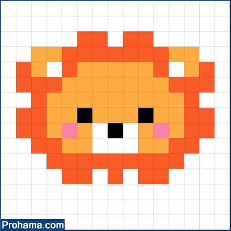 Lion Pixel Art | Cute Pixel Art Easy Cute Pixel Art 16x16, Pixel Art Pattern Easy Cute Simple, Giraffe Pixel Art, Lion Pixel Art, Cute Pixel Art Easy, 16x16 Pixel Art, Simple Pixel Art, Pixel Art Easy, Pixel Art Cute