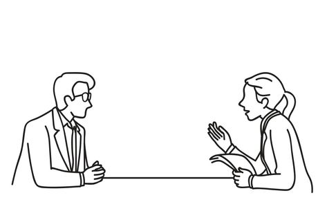 Designers Share What Their Top Interview Tips - 10 industry veterans share some of the biggest gaffes you can make during a meeting—and their interview tips Job Interview Drawing, Interview Drawing, Interview Illustration, Jamie Drake, Interview Images, Interview Rooms, Interior Design Jobs, Portfolio Presentation, Presentation Backgrounds