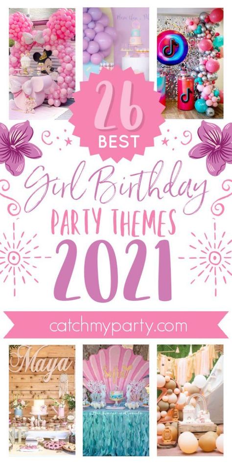 Sisters Shared Birthday Party Ideas, Sixth Birthday Party Themes, 8 Year Birthday Party Themes, Birthday Themes For 7th Birthday Girl, 6 Yr Birthday Party Ideas, Girl Sixth Birthday Party Ideas, 7yrs Old Birthday Party Girl, Girls 11th Birthday Party Themes, 10 Bday Party Ideas