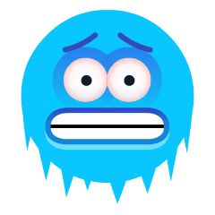 Cold Face Cold Emoji, Cold Face, Gritted Teeth, Emoji Meme, Cartoon Picture, Face Emoji, Face Expressions, Icy Blue, Cartoon Pics