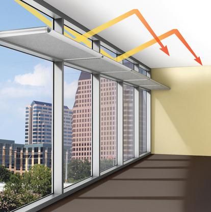 Light shelf - Designing Buildings Wiki Detail Arsitektur, Passive Solar Design, Passive Design, Light Shelf, Solar Design, Passive House, Environmental Design, How Do I Get, Facade Architecture