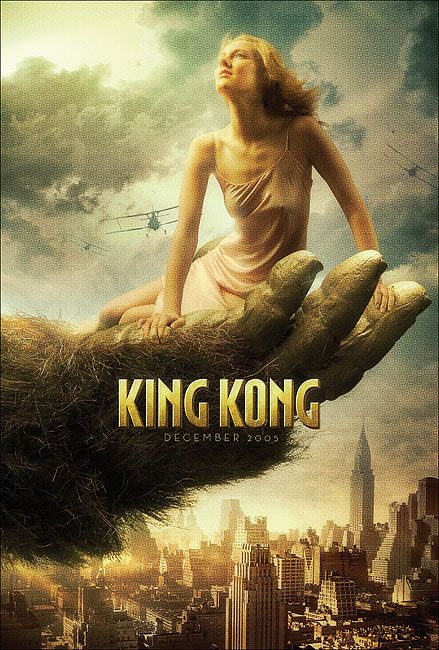King Kong - 2005 King Kong Movie Poster, Scene King, King Kong 2005, King Kong Skull Island, King Kong Movie, Action Adventure Movies, Kong Movie, Art Musical, Movie Scene
