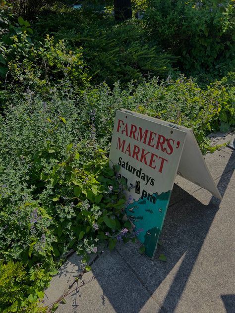 farmers market, farmers market sign, aesthetic photo, aesthetic sign, bainbridge island, washington, ferry, washington aesthetic, summer, summer aesthetic Farmers Market Vision Board, March Vision Board Pictures, Farmers Markets Aesthetic, Seattle Farmers Market, Summer Freedom Aesthetic, Small Town Farmers Market, Farmer’s Market Aesthetic, Summer Market Aesthetic, March Mood Board Aesthetic