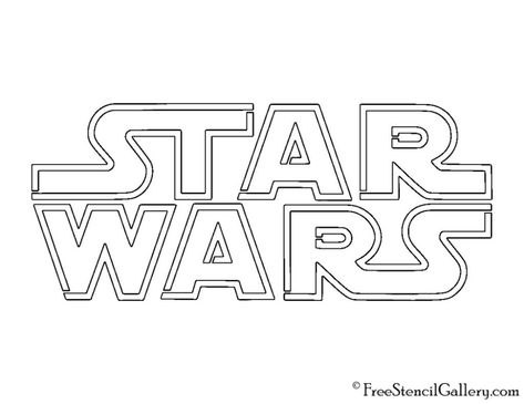 Star Wars Logo Stencil | Free Stencil Gallery Canvas Paintings, Star Wars, Paintings, Images To Trace, Simple Canvas Paintings, Star Wars Logo, Free Stencils, Star Wars Images, Canvas Painting