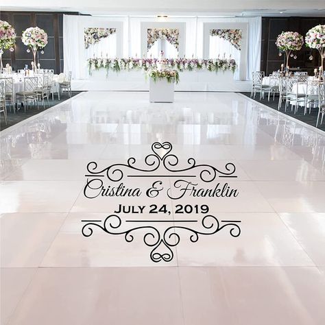 Dance Floor Vinyl, Wedding Dance Floor, Custom Wedding Decor, Dance Floor Wedding, Vinyl Personalized, Wedding Decal, Vinyl Quotes, Decor Stickers, Floor Decal