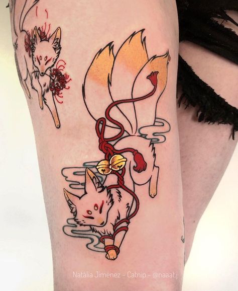 Asian Fox Tattoo, Small Kitsune Tattoo, Fox Spirit Tattoo, Kitsune Tattoo Small, Japanese Fox Tattoo Design, Kitsune Tattoo Ideas, Japanese Kitsune Tattoo, Kitsune Fox Tattoo, Kitsune Tattoo Design