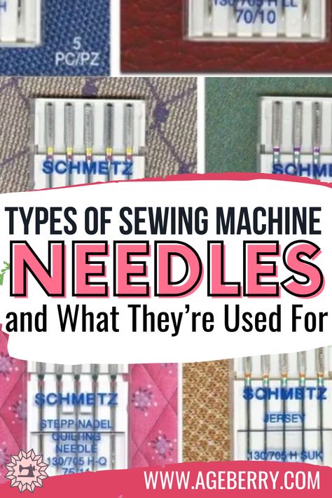 Discover the diverse world of sewing machine needles with our comprehensive guide featuring 19 types designed for specific tasks, such as ballpoint needles for knits, topstitching needles for decorative stitching, and quilting needles for quilted projects. Click here to explore these indispensable tools and follow us for more sewing tips, tricks, and techniques to enhance your stitching skills. Sewing Hems, Sewing Machine Stitches, Sewing Machine Quilting, Machine Needles, Sewing Machine Needle, Hand Sewing Projects, Sewing Machine Basics, Sewing Machine Feet, Sewing Elastic