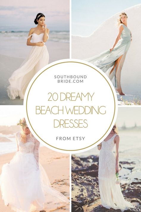 Beach Weddings Dress, Wedding Dresses For Destination Wedding, Beach Wedding Dress For Bride, Beach Wedding Entrance Decorations, Bridal Gowns Beach Wedding, Wedding Renewal Dress Beach, Beach Wedding Simple Dress, Cream Beach Wedding Dress, Wedding Dresses On Beach