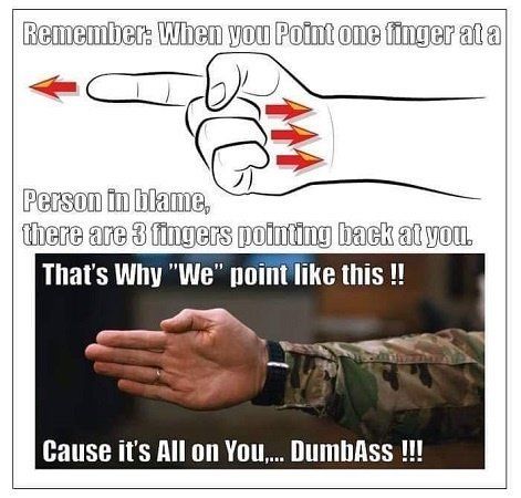 A single finger pointing says, "you're wrong." A knife hand says, "you're ate the f*ck up, private!" Marines Funny, Marine Corps Humor, Military Jokes, Army Memes, Army Humor, Military Memes, Army Jokes, Military Quotes, Military Humor