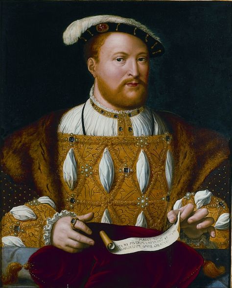 King Henry VIII was my 15th Great Great Uncle (15th Great Grand Uncle)!!!!  How cool is that!!  Portrait of King Henry VIII (1491-1547), After Joos Van Cleve (c.1485-1540). | Burghley Collections. Tudor History, Robert Campin, The Tudor Family, Tudor Monarchs, Tudor Dynasty, Tudor Era, Catherine Of Aragon, King Henry Viii, The Royal Collection