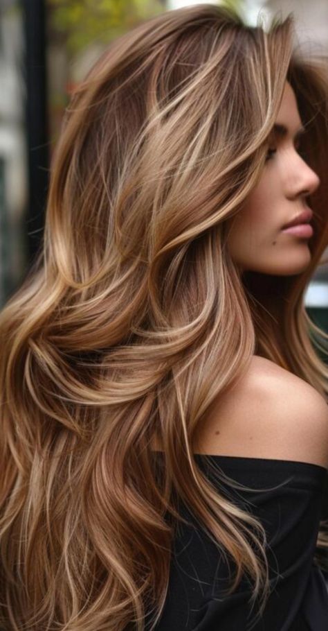 Transform your style with 28 unique balayage long hair ideas that combine rich colors and flawless blending to create a truly enchanting appearance. Blonde And Brown Balayage Hair, Long Haircut Light Brown, Long Hair Blonde Highlights Balayage, Highlight Hair Inspiration, Maple Blonde Hair, Balayage Hair Caramel Blonde, Honey Blonde Brunette Balayage, Long Blonde Hair With Layers Balayage, 7cc Hair Color