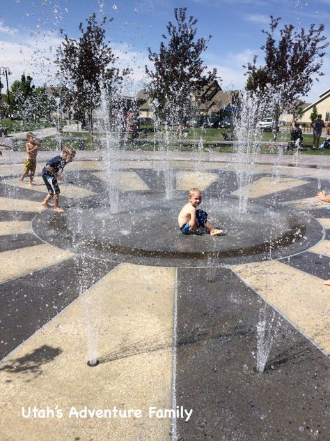 Water Park Ideas, Spray Park, Water Playground, Splash Park, Adventure Family, Utah Adventures, Urban Landscape Design, Garden Shower, Children Park