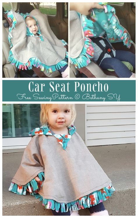 Couture, Ponchos, Patchwork, Infant Car Seat Poncho, Diy Car Seat Blanket, Car Seat Poncho Pattern Free, Diy Car Seat Poncho, Car Seat Poncho Pattern, Poncho Pattern Free