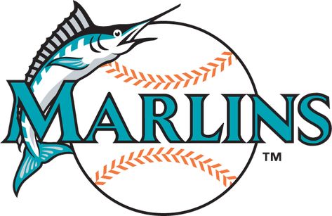 Florida Marlins Alternate Logo (1993) - Marlins in teal with black outline and leaping marlin on baseball Logos, Miami Logo, Marlins Baseball, Baseball Banner, Tattoo Lettering Design, Mlb Team Logos, Florida Marlins, Mlb Logos, Team Wallpaper