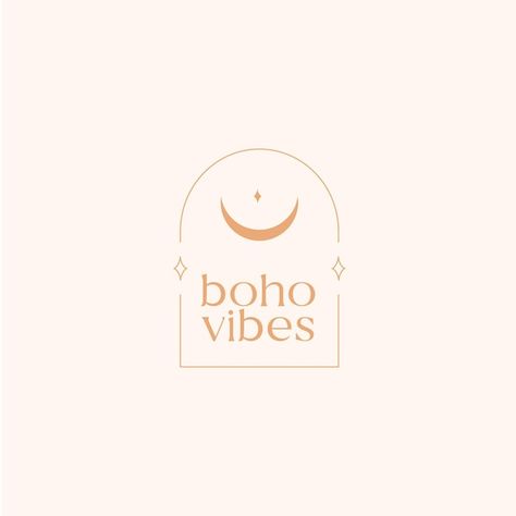 Vector boho logo with moon and star | Premium Vector #Freepik #vector #line-art #feminine #boho-logo #art Moon Logo, Boho Logo, Boho Moon, Logo Art, Moon And Star, Boho Vibe, Psd Files, Stars And Moon, Vector Logo