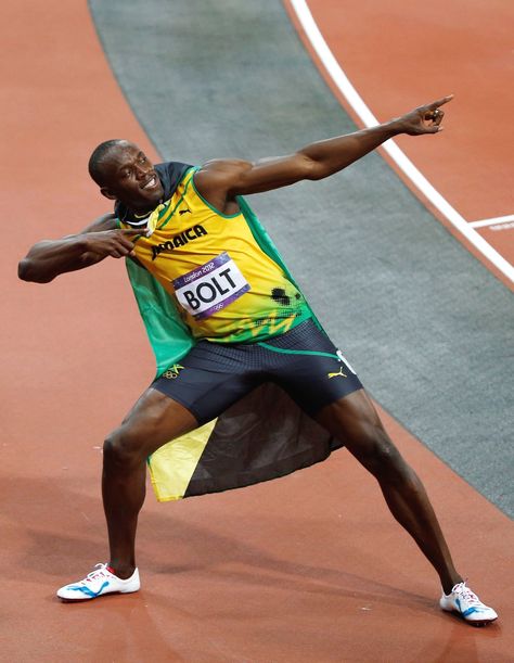 Ussain Bolt, Usain Bolt Pose, Usain Bolt Running, Track Quotes, London 2012 Olympics, Track And Field Athlete, 2012 Olympics, Leonel Messi, Usain Bolt