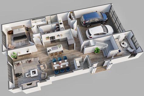 Project 3d Floor plans -110 Thurston on Behance 3d Home Design Floor Plans, Floor Plan Symbols, Chilliwack Bc, Rendered Floor Plan, Luxury Floor Plans, Normal House, 3d Floor Plans, Luxury Houses Mansions, 3d Floor Plan