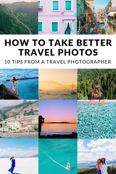 How to Take Better Travel Photos - 10 Tips From a Travel Photographer Photographer Travel, Travel Photography Tips, Travel Photography Inspiration, Foto Tips, Photography Beach, Photography Aesthetic, Destination Voyage, Travel Photographer, Travel Advice