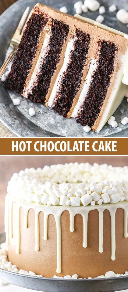 Hot Chocolate Cake, Tårta Design, Perfect Chocolate Cake, Layer Cake Recipes, Chocolate Buttercream Frosting, Chocolate Layer Cake, Easy Cheesecake Recipes, Gingerbread Cake, Chocolate Caliente