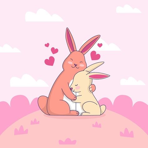 Cute bunny couple illustration Free Vect... | Free Vector #Freepik #freevector #love #animals #cute #celebration Bunny Couple Drawing, Cute Bunny Couple, Bunny Couple, Couple Drawing, Animals Cute, Couple Illustration, Love Animals, Psd Icon, Couple Drawings