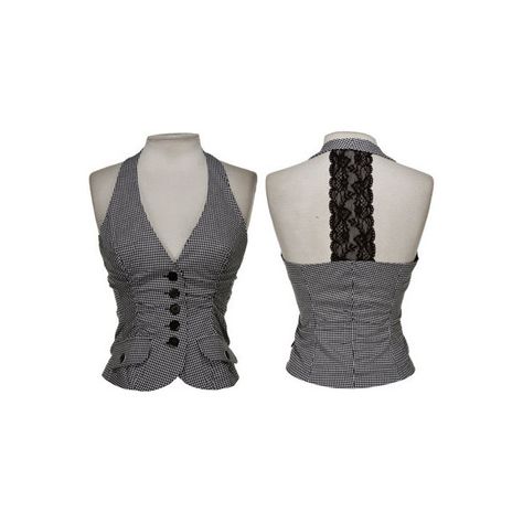 15DOLLARSTORE.COM - SELE Stretch Gingham Lace Halter Vest (16 CAD) found on Polyvore Steampunk Fashion, Corset Lacing, Halter Vest, Corset Vest, Dress Bodice, Diy Vetement, Rock Punk, Denim And Lace, Mode Vintage