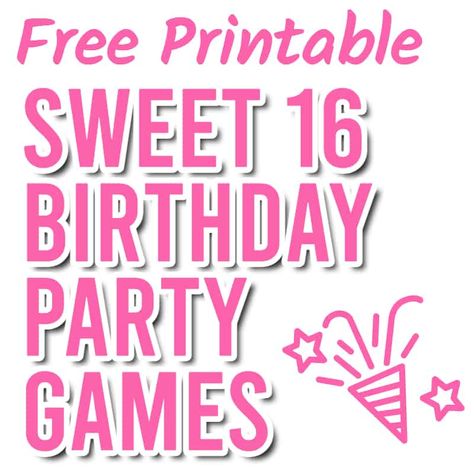 Party Printables Archives | Page 2 of 5 | Parties Made Personal Sweet 16 Party Games Ideas, Sweet 16 Printables Free, Free Printable Birthday Games, Sweet 16 Party Ideas Games, Sweet 16 Games Activities Teen Parties, Sweet 16 Party Games Activities, Pink Party Games, Games For Sweet 16 Party, Sweet 16 Party Game Ideas