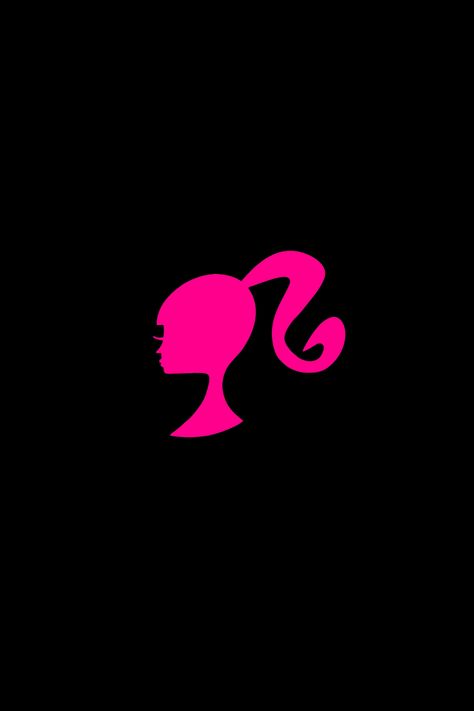 Barbie Logo Black Background, Barbie Theme Aesthetic, Black Barbie Wallpaper Iphone Pink, Barbie Wallpaper Black And Pink, Barbie Logo Painting, Black And Pink Cute Wallpaper, Barbie Black Wallpaper, Pink Barbie Aesthetic Wallpaper Iphone, Pink And Black Hello Kitty Wallpaper