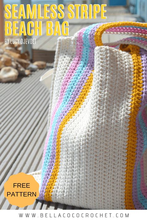 Celebrate the return of the sunshine with this bright and beautiful beach bag. Hooked up in colours that are bursting with sunshine, it's the perfect crochet bag for Summer. Amigurumi Patterns, Crochet Totes And Bags Patterns, Crochet Tote Bags Granny Square, Crocheted Tote Bags Free Pattern, Free Crochet Bags And Totes Pattern, Granny Square Beach Bag, Crochet Beach Bag Free Pattern, Free Pattern Crochet Bag, Crochet Summer Bag