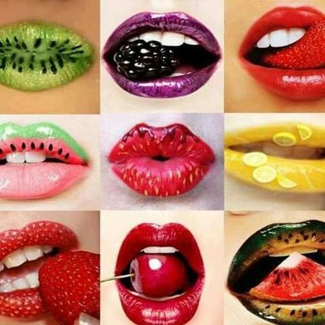 fruity lipstick! Crazy Make Up, Watermelon Makeup, Makeup Themes, Best Lipstick Color, Lip Art Makeup, Face Art Makeup, Lipstick Art, Lips Drawing, Crazy Makeup