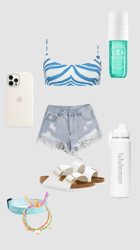 Beach outfit😙 Greece, Beach Outfits, Tsitp Outfits, Cut Outfits, Blue Outfits, Outfit Shuffles, Pool Days, Blue Outfit, Beach Outfit