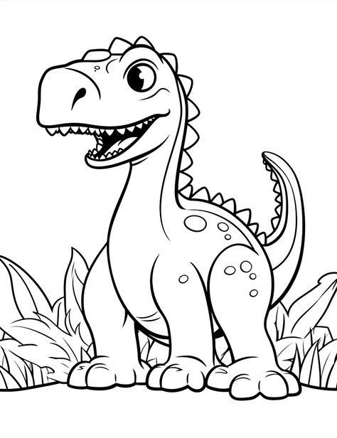 Dinosaur Outline, Dinosaur Coloring Sheets, Dino Drawing, Fargelegging For Barn, Cupcake Coloring Pages, Free Kids Coloring Pages, Baby Coloring Pages, Fish Coloring Page, صفحات التلوين