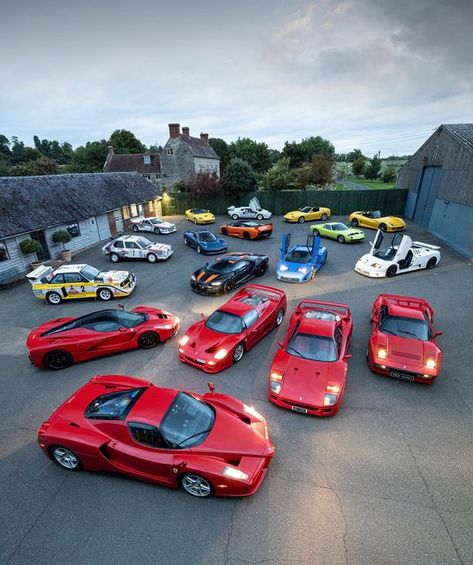 Sotheby's on Instagram: "Fifty years of automotive history. Eighteen cars. One collection. The Gran Turismo Collection is one of the finest selections of cars to come to market in recent times – a single-owner collection featuring some of the greatest cars from Ferrari, Bugatti, Jaguar, Lamborghini, and Lancia. The collection started 25 years ago with the acquisition of the Ferrari F40, an early indicator of the performance theme that runs through it. Always searching for the best examples Ferrari Collection, Futuristic Cars Design, Cars Design, Top Luxury Cars, Red Heads, Ferrari F40, Futuristic Cars, Car Collection, Beautiful Cars