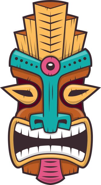 Tiki Faces, Tiki Statues, Tiki Totem, Tiki Decor, Mask Drawing, Tiki Mask, Tiki Art, Dremel Wood Carving, Hawaiian Tiki