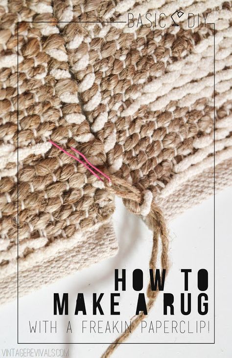 Make A Rug, Handmade Rugs Diy, Tapis Diy, Homemade Rugs, Diy Outdoor Lighting, Diy Casa, Vintage Revival, Creation Deco, A Rug