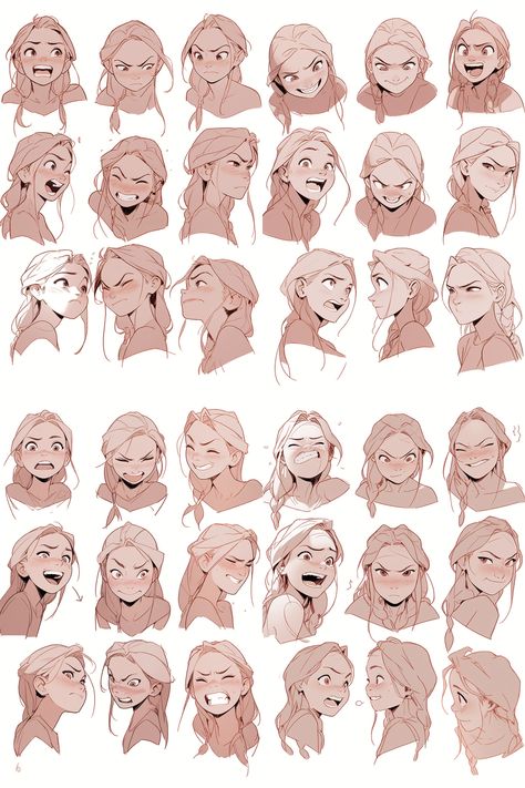 cartoon's expression chart Comic Facial Expressions, Proud Expression Reference, Facial Expression Sketch, Crying Facial Expressions Reference, Character Expressions Sheet, Face Expressions Reference Drawing, Pain Expression Reference, Female Facial Expressions Reference, Anime Expression Reference