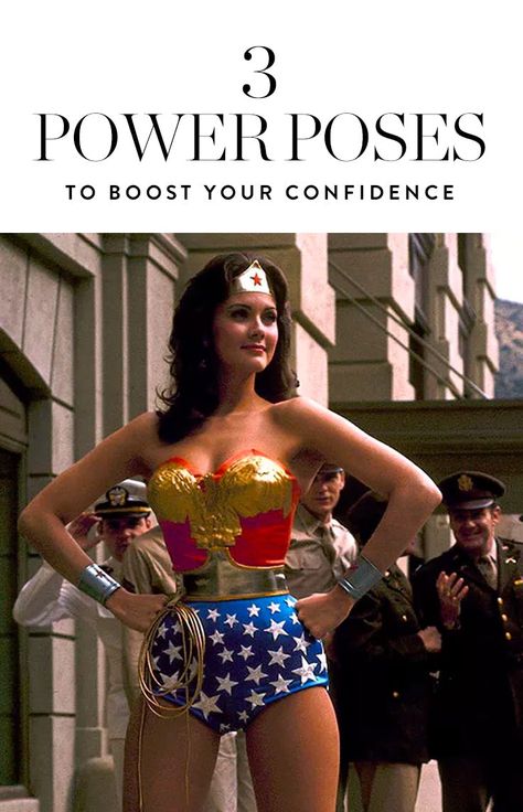 3 Power Poses That Will Make You Look (and Feel) More Confident Right This Second via @PureWow Power Poses, Power Pose, Linda Carter, Superman Movies, Feel More Confident, Counseling Psychology, Confidence Boosters, Ted Talk, Lynda Carter