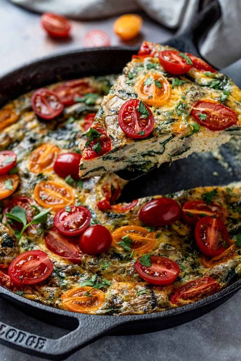 Vegetable Frittata Recipes Healthy, Veg Frittata Recipes, Frittata Recipes Vegetarian, High Protein Frittata Recipes, Egg Fritata Recipe Healthy, 30 Vegetables In A Week, Eggs Different Ways, Vege Frittata, Fritata Recipe Breakfast Easy