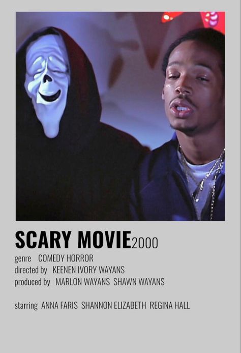 Movie Prints Horror, Scary Movie Posters, Scary Movie 2000, Scary Movie 1, Minimalistic Polaroid Poster, Halloween Movie Poster, Scary Movie 2, Movie Character Posters, Indie Movie Posters