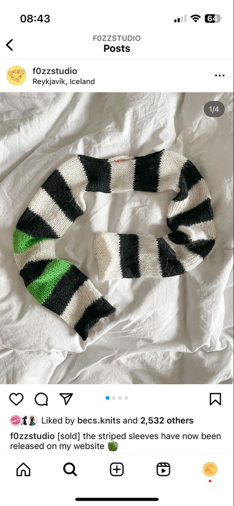 Crochet Christmas Gifts, Knitting Machine Projects, Handmade Knitwear, Crochet Sleeve, Crochet Wool, March 5, Diy Crochet Projects, Cute Comfy, Striped Sleeve