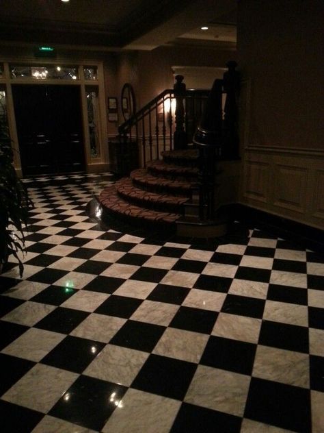 Black And White Tile Aesthetic, Valencia, Gothic Floor Tile, Wooden Checkerboard Floor, Black And White Victorian Aesthetic, Check Board Floor, Checker Floor Tile, Checkered Floor Bedroom, Gothic Flooring