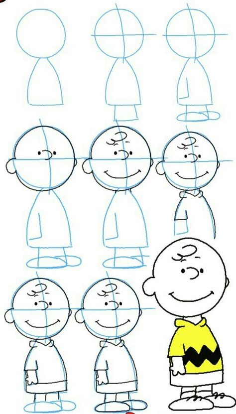 How To Draw Charlie Brown, Charlie Brown Drawing, How To Draw Snoopy, Brown Drawing, Charly Brown, Snoopy Drawing, 강아지 그림, 캐릭터 드로잉, Cute Easy Drawings