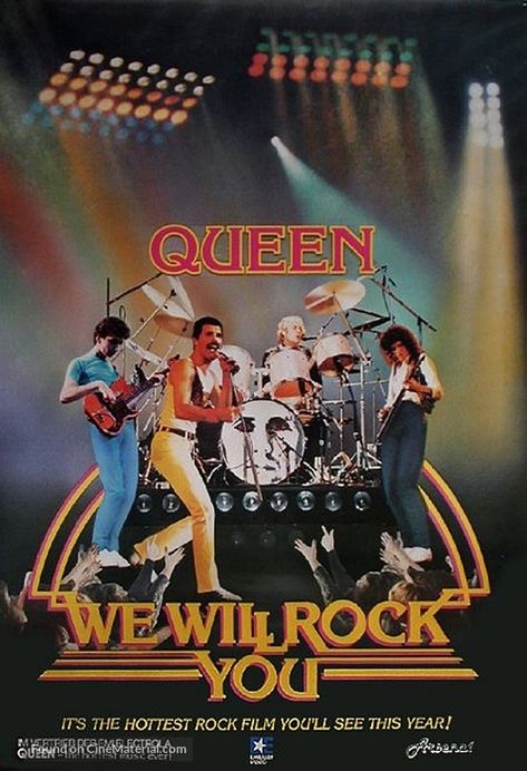 We Will Rock You: Queen Live in Concert (1982) German movie poster 80s Posters, Foto Muro Collage, Queen Live, Grafika Vintage, ポップアート ポスター, Rock Band Posters, Vintage Music Posters, Queen Poster, Band Poster