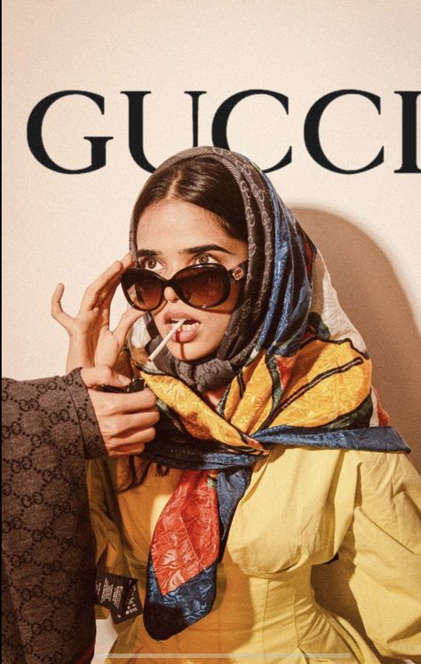 Nature, Gucci Model Aesthetic, Gucci Editorial Photography, Gucci Fashion Photography, Gucci Models Photoshoot, Gucci Photoshoot Ideas, Gucci Maximalism, Gucci Advertising, Scarf Photoshoot Ideas