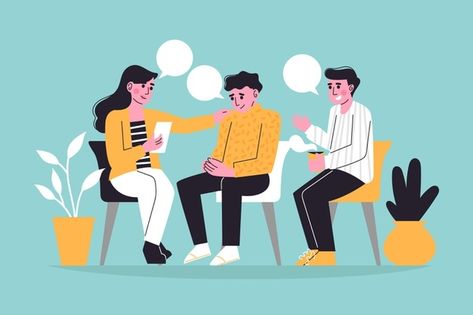Social Interaction Illustration, Therapy Illustration, Cartoons Group, Health Communication, Individual Counseling, Family Counseling, Couples Counseling, Blog Header, Family Psychology