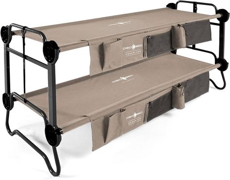 Camping Bunk Beds, Cot With Storage, Camping Necessities, Sleeping Cots, Double Bunk Beds, Double Bunk, Bottom Bunk, Storage Organizers, Camping Cot