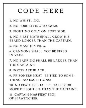 There more of just Guide Lines Really! Valencia, Pirate Code, Pirate Unit, Building A Floating Deck, Nautical Crafts, Davy Jones, Pirate Life, Jolly Roger, Pirate Party