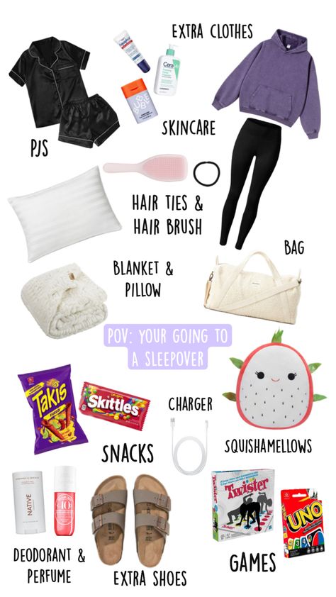 These are somethings you should definitely bring to a sleepover to have a great time Middle School Survival Kit, Sleepover Packing List, Sleepover Essentials, Middle School Survival, School Survival Kits, Money Wallpaper Iphone, Sleepover Things To Do, School Survival, Packing List For Travel
