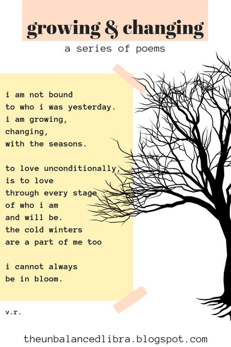 Growing and changing is uncomfortable, but they are essential for becoming who we were meant to be. Check out my latest post for more poems on growth and change and the emotions they ignite in us. Poems About Growth, Poems About Change, Poems About Self Growth, What Makes Me Happy, Recreation Therapy, Poetry For Kids, Trying Something New, Know What You Want, Read Later