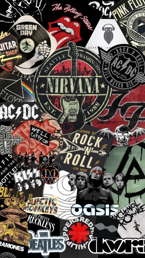 alternative rock band wallpaper background Rock Band Wallpaper, Rock And Roll Sign, Cool Wallpapers For Your Phone, Band Wallpaper, Punk Fashion Diy, Iphone Wallpaper Music, Rock Band Logos, Futurisme Retro, Rock N Roll Art